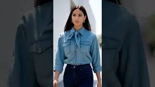 Confident Walk &ndash; Modern Denim Look #AIVisuals #denimvibes