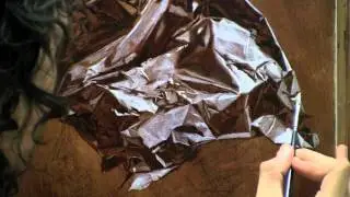 Process - The painting of Aluminium Foil #1 (2011) by Robin Eley