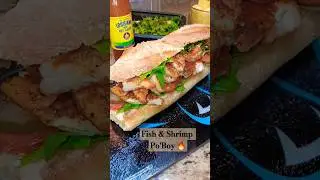 New Orleans Style Fish & Shrimp Po' Boy Sandwich 😉 #shorts