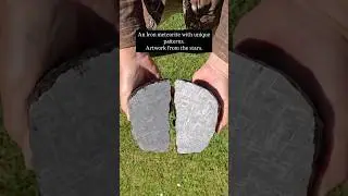I found an Iron meteorite, and the inside is artwork from the starts #crystals #meteorite #geology