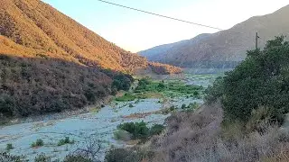 Dried up Morris Dam and Reservoir caused by extreme drought in Southern California
