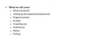 Android Programming Lecture 1