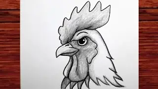Cock Drawing Easy Tutorial Step By Step || Easy Drawing For Beginners