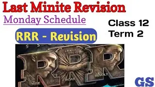 Last Minute Revision 🔥 - Monday Schedule - RRR Revision Technique 💯 - #GSMath