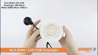 NLS 20393 | LED COB Downlight 12W Warm White 3000K White 1000Lm