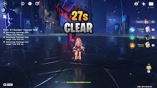 Yanfei clears the 5.4b Abyss Bottom Half in 27 seconds