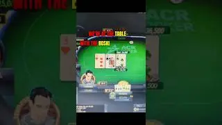 Jeff Boski at my poker table and we're heads up in Poker #poker #pokeronline #pokervlog@JeffBoski