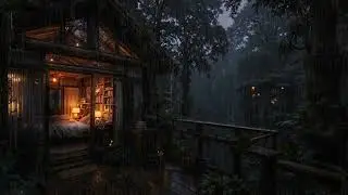 Cozy Forest Cabin Surrounded by Gentle Rain 🌲 | Peaceful Sleep Ambience
