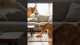Who Gets the Plate | Funny Cat and Dog Food Battle 🐱🐶😂 #cat #viral #funny #funnycat #cutecat
