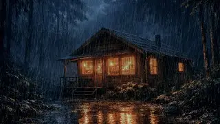Forest Cabin Rain Sounds 🌧️ | Deep Sleep, Relaxation & Peaceful Night Ambience