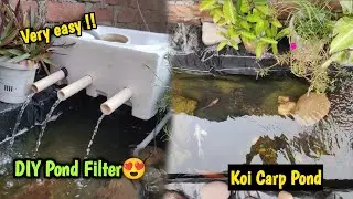 DIY Filter for koi pond in Very Cheap price 🔥 with waste material 😍