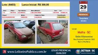 Leil&atilde;o de Ve&iacute;culos do DETRAN/SC em Mafra  .:.  Leiloeiro P&uacute;blico (LeiloeiroPublico.com.br)