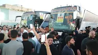 توديع حجاج بيت الله الحرام من مدينة هيت متوجهين لأداء مناسك الحج وزيارة الحبيب الاعظم سيدنا محمد😭🥺