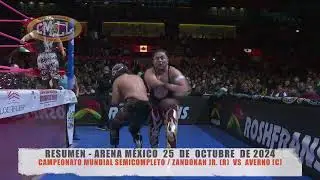 CMLL - CAMPEONATO MUNDIAL SEMICOMPLETO / ZANDOKAN JR. (R)  VS  AVERNO (C) / ARENA M&Eacute;XICO / 25-10-24