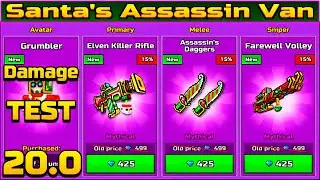 Santa`s Assassin Traders Van (Assassin`s Daggers/Farewell Volley/Elven Killer Rifle) - Pixel Gun 3D