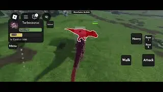 @dinogames playing roblox jurassic blocky new dino tarbo!