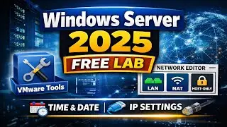 Базовая настройка Windows Server 2025: VMware Tools, редактор сети и конфигурация сети | Объедине...