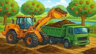 Weeding & Fertilizing the Apple Orchard 🍎🚜 Preparing for a Bountiful Apple Harvest | Farm Vehicles