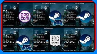 GOG vs Epic Games Launcher EGS vs Steam Big Picture (Overlay On and Off) FPS Comparison CPU Test