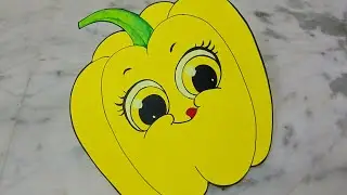 How to make yellow capsicum Fancy dress / Yellow capsicum Fancy dress making idea