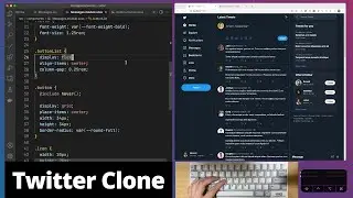 ASMR Programming - Twitter Home UI with React - No Talking