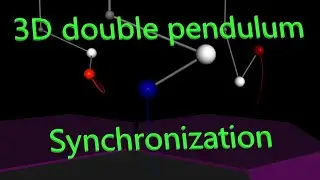 Double spherical pendulum synchronization