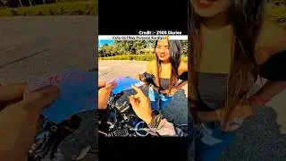 Cute Girl Nay Purpose Kardiya🥰#viral #motovlog #trending #funny #vlog #bikelover #rider #shorts #h2