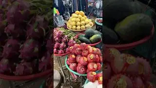 Ночной рынок во Вьетнаме, вьетнамские фрукты, изобилие фруктов во Вьетнаме,тропические фрукты Фукуок