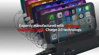 GiGAWOOD Charging Station with Qualcomn Quick Charge 3.0 Dock