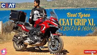 Best tyres for benelli trk 502 | ceat grip xl 🤔 | Madhu's Tyre Center @AdventureWheelz