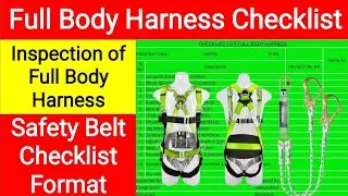 Full Body Harness Checklist | Safety Belt Inspection Checklist | FBH Checklist Format | Khan Safety
