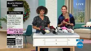 Comfort Code 3pack Cozy Lounge Socks with Grippers