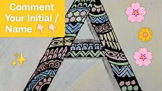✨ A Letter Art | Beautiful Initial Drawing & Decoration Idea ✨