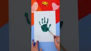 👧Kids, Let&rsquo;s Turn a HANDPRINT into a FUNNY HALLOWEEN WITCH🖐️🧙&zwj;♀️ #shorts #craft