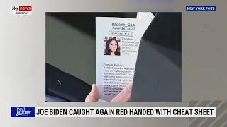 Joe Biden caught red handed with journalist question cheat sheet