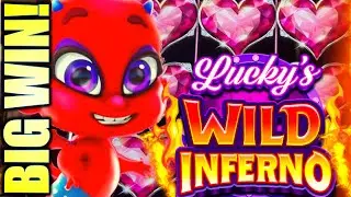 ★BIG WIN!!★ NEW SLOT! 💖 LUCKY&rsquo;S WILD INFERNO & SUPERLOCK JACKPOT Slot Machine (ARISTOCRAT)
