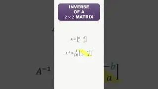 2x2 Matrix inverse #mathematics #easymaths #matrix #inverse