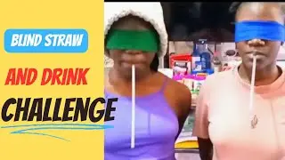 Blind Straw and Drink Challenge//Hilarious😂😂