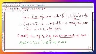 Lec6/Complex Differentiation/Differentiability of Complex Function