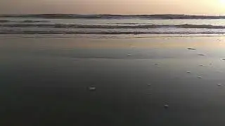 Beautiful evening with sea Waves at Mandvi beach