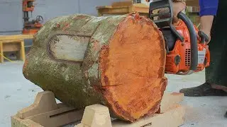 Amazing Creative Woodworking Ideas From Dry Stumps // Perfect Outdoor Table Project For The Garden