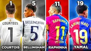 O MELHOR JOGADOR de CADA NÚMERO de CAMISA ( do 1 ao 20 )