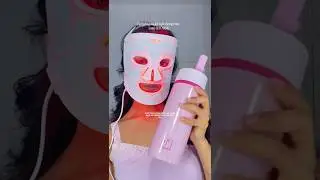 I Tried Glowy Skin Prep Using An LED Face Mask 💓#shorts #ledmask #beauty #foryourpage #skincare
