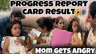 Saanu First Progress report card வந்துருச்சு😵‍💫 | mom gets angry 😡 low mark😑| prank! #saanvikashree