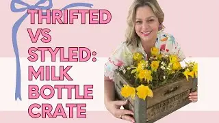 🌼 Thrifted vs. Styled | DIY Vintage Milk Glass Bottle Spring Centerpiece 🌼