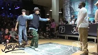 Hotclan (Fra) vs Fokus & Shapeshifter (Swe) Popping Q-final Juste Debout Stockholm 2020