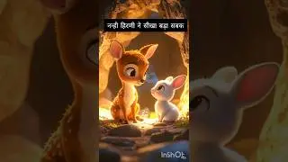 नन्ही हिरणी ने सीखा बड़ा सबक The Naughty Little Deer 🦌 #cartoon #youtubeshorts #moralstories #baby