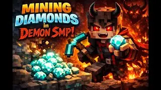 Mining diamonds In Demon SMP | RUSHI4998 | RUSHI GAMERZ | NEW HOME