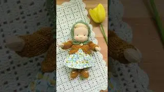 Waldorf baby doll 7 inch /18 cm tall. #waldorfdoll #handmadedoll #ragdoll #softdoll