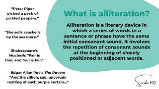 What is Alliteration?